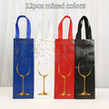 12-Pack Non-Woven Wine Gift Bags – Festive Cup Design Wine Gift Bags Richie's 12pcs 35x12x9cm
