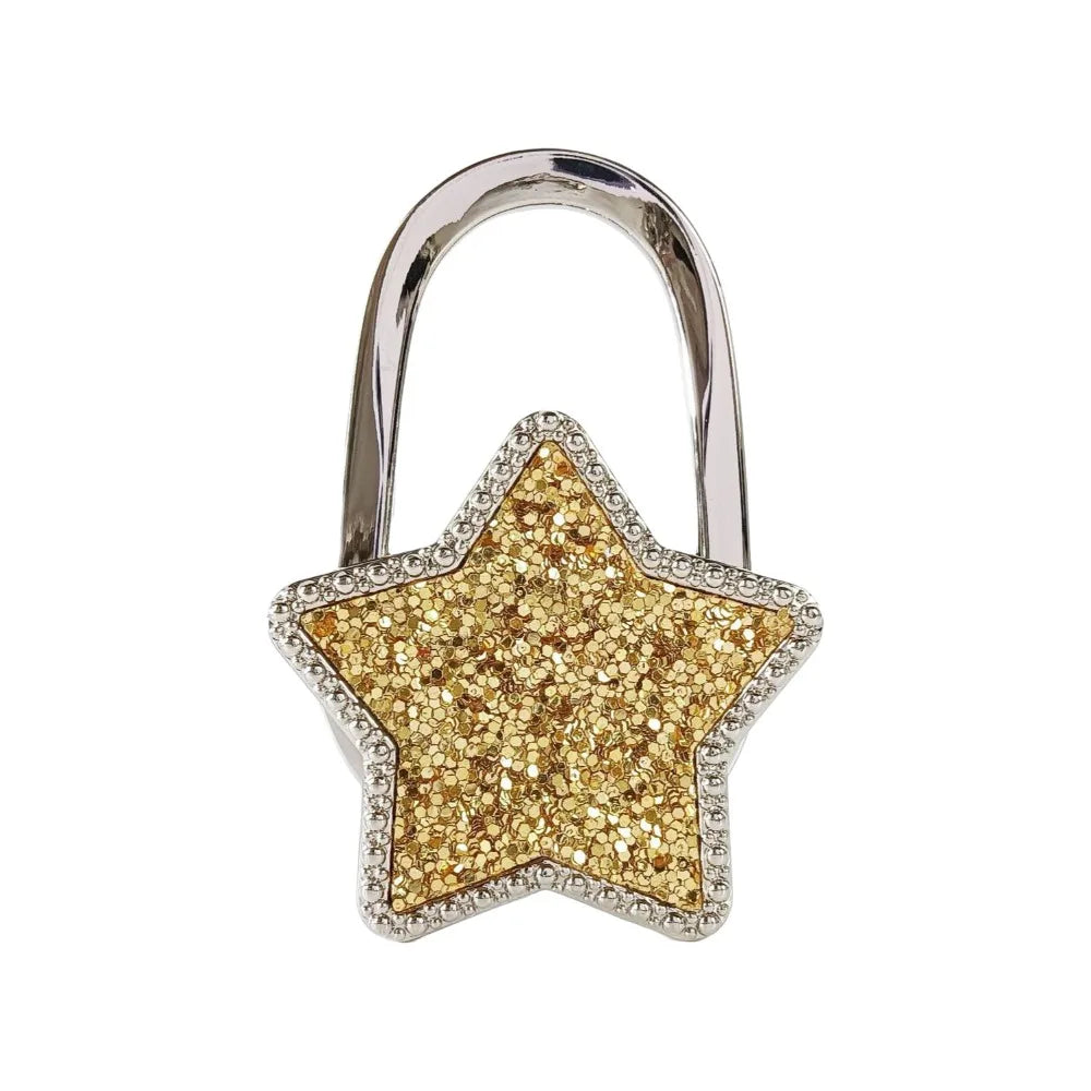 Foldable Star Handbag Hook – Zinc Alloy Purse Hanger for Table Handbag Hook Hanger Richie's 02