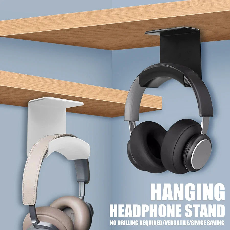 FUCHU Adhesive Headphone Stand Under-Desk Wall Mount Hanger Headphone Stand Mount Richie's