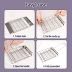 Foldable Stainless Steel Bread Grill Rack – Camping & BBQ Camping Grill Rack Richie's
