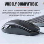 FUCHU USB Wired Optical Mouse 1200DPI 3-Button Plug & Play Wired Optical Mouse Richie's