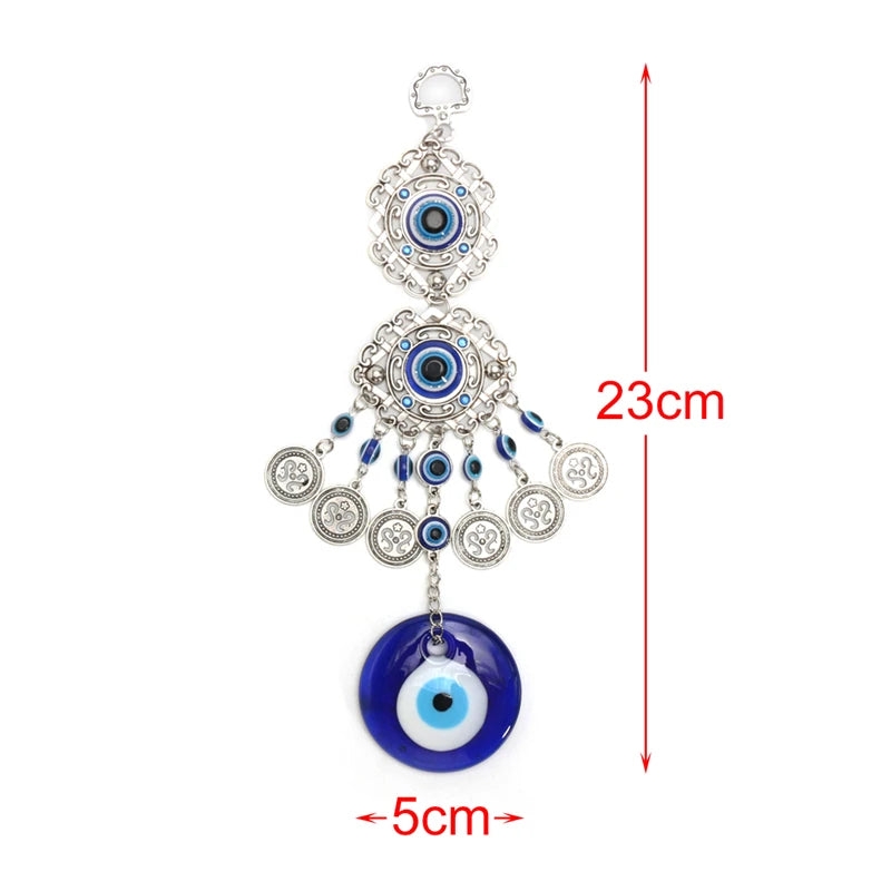 Turkish Blue Evil Eye Amulet Wall Hanging Lucky Pendant Decor Wall Hanging Pendant Richie's