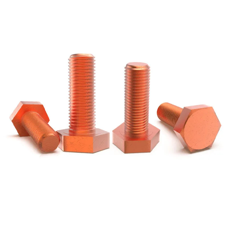 Red Copper Hex Screws M3–M8 | Electrolytic Copper Bolts Copper Hex Screws Richie's