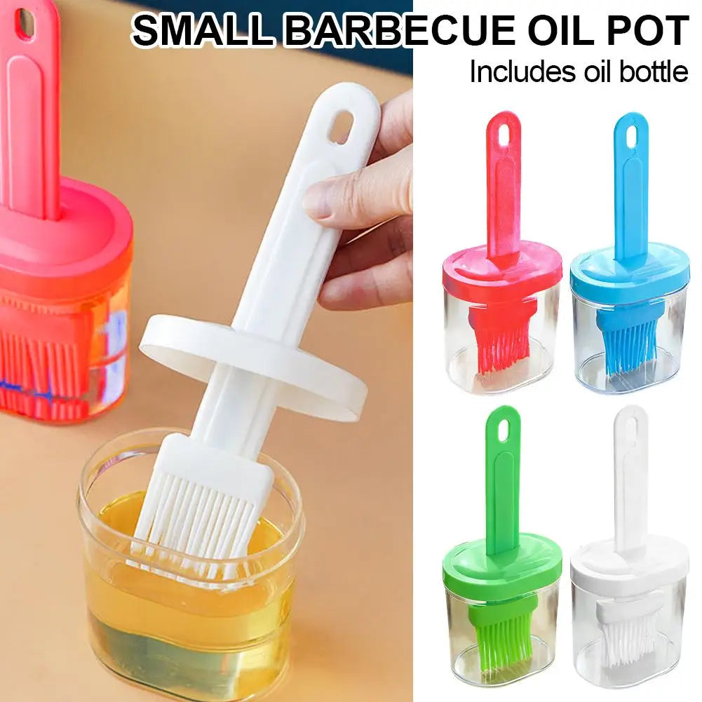 Silicone Oil Brush Dispenser Bottle for BBQ Baking & Basting Basting Brush Dispenser Richie's