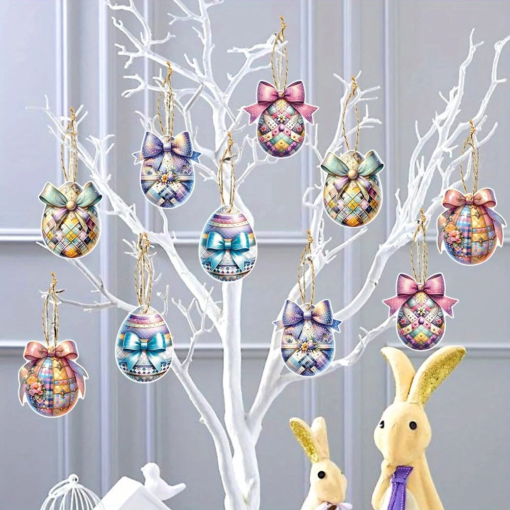 10pcs Easter Egg Hang Tags Rabbit Party Gift Labels 2026 Easter Hang Tags Richie's