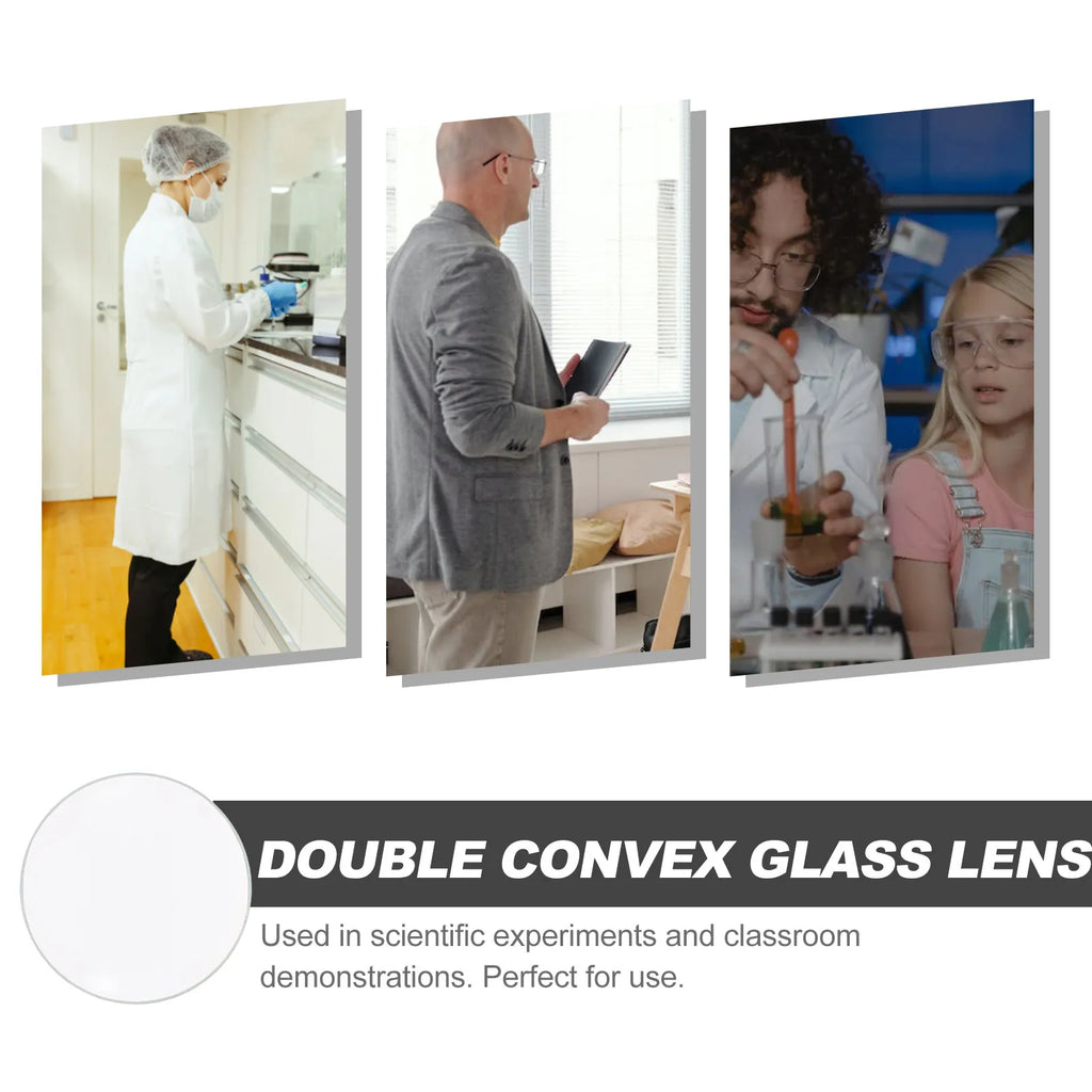 Double Convex Glass Lens 50mm 100mm FL – STEM Physics Lab Optical Glass Lens Richie's