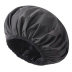 Waterproof Satin-Lined Reusable Shower Cap | Floral Bonnet Shower Cap Bonnet Richie's Black