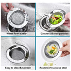 Stainless Steel Sink Strainer & Shower Drain Hair Catcher Sink Drain Strainer Richie's