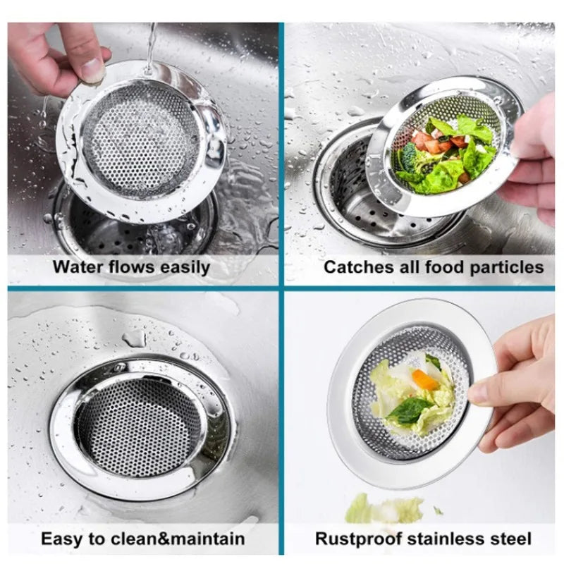 Stainless Steel Sink Strainer & Shower Drain Hair Catcher Sink Drain Strainer Richie's