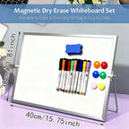 Desktop Whiteboard Set with Stand, 8 Markers, Eraser & Magnets Desktop Whiteboard Set Richie's