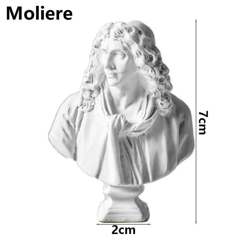 Greek Mythology Plaster Bust Statue | Resin Figurine Home Decor Bust Figurine Statue Richie's Moliere