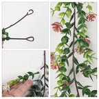 132-Flower Artificial Eucalyptus Vine – Faux Floral Wall Decor Artificial Floral Vine Richie's