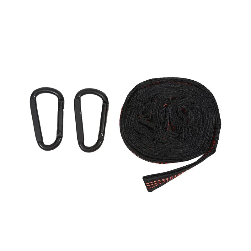 2PCS Hammock Tree Straps 600 lbs – Polyester 5-Ring Straps Hammock Straps Richie's orange with 2 button