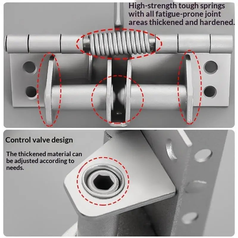 3-in-1 Auto Self-Closing Spring Hinge 90° Door Stopper | HUXUAN Spring Door Hinge Richie's