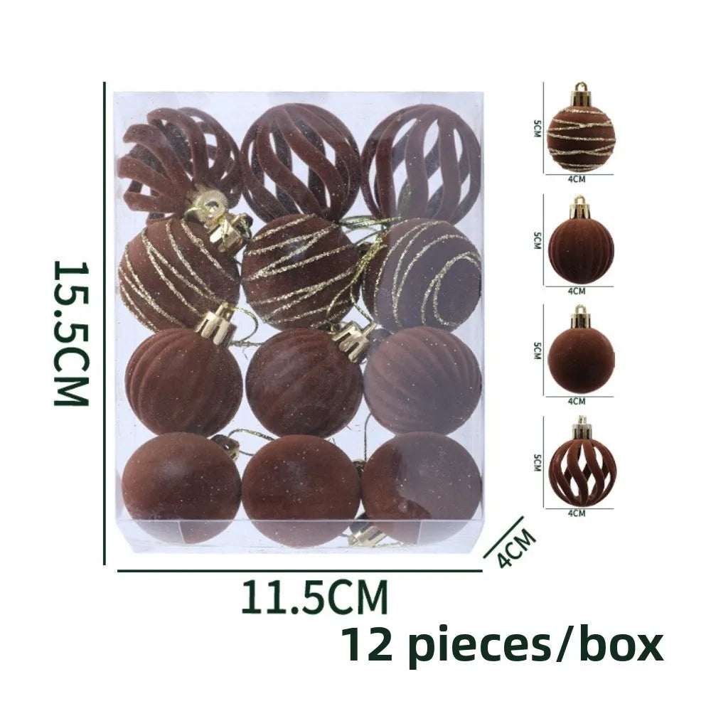 12pcs Foam Christmas Ball Ornaments 6cm Xmas Tree Pendants Christmas Tree Ornaments Richie's