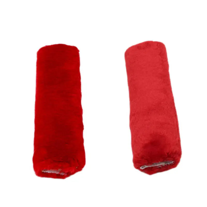 2Pcs Plush Car Seat Belt Shoulder Cover Pad – Auto Interior Seat Belt Cover Richie's Red