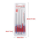4-Piece Precision Screwdriver Set – Slotted & Cross Blue Handle Precision Screwdriver Set Richie's 1Set