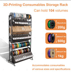 7-Layer 3D Filament Storage Rack 1695×920mm Mobile Shelf Filament Storage Rack Richie's