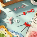 3-Piece Mini Crochet Hook Keychain Set | Heart Handle Crochet Hook Set Richie's