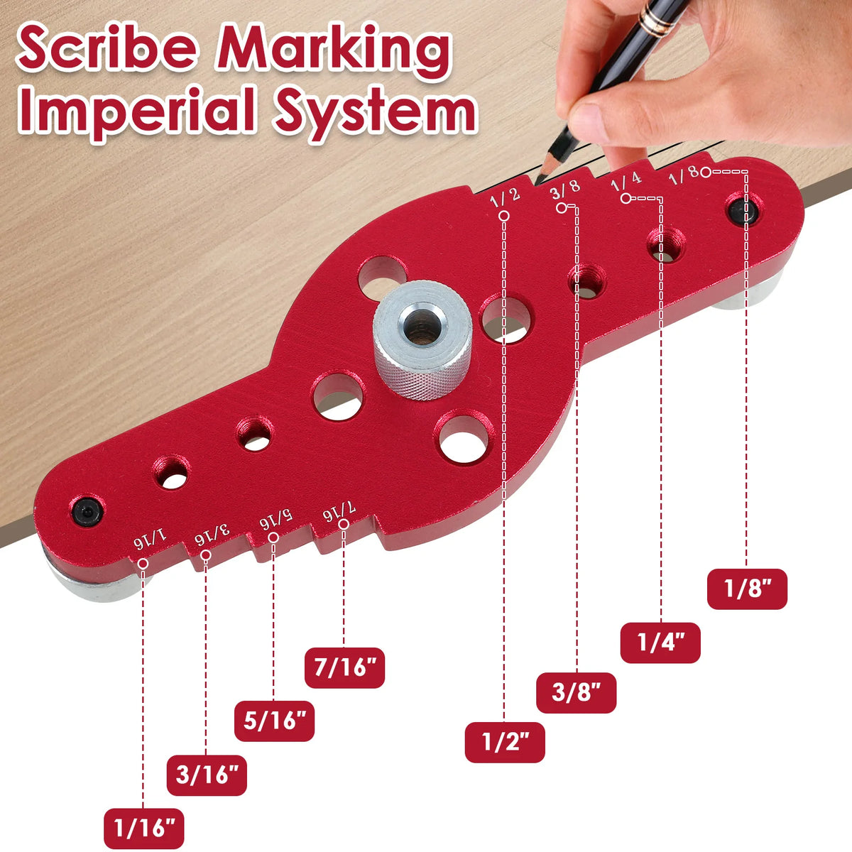 Vertical Pocket Hole Jig Self-Centering Dowel Drill Guide Set Woodworking Drill Jig Richie's