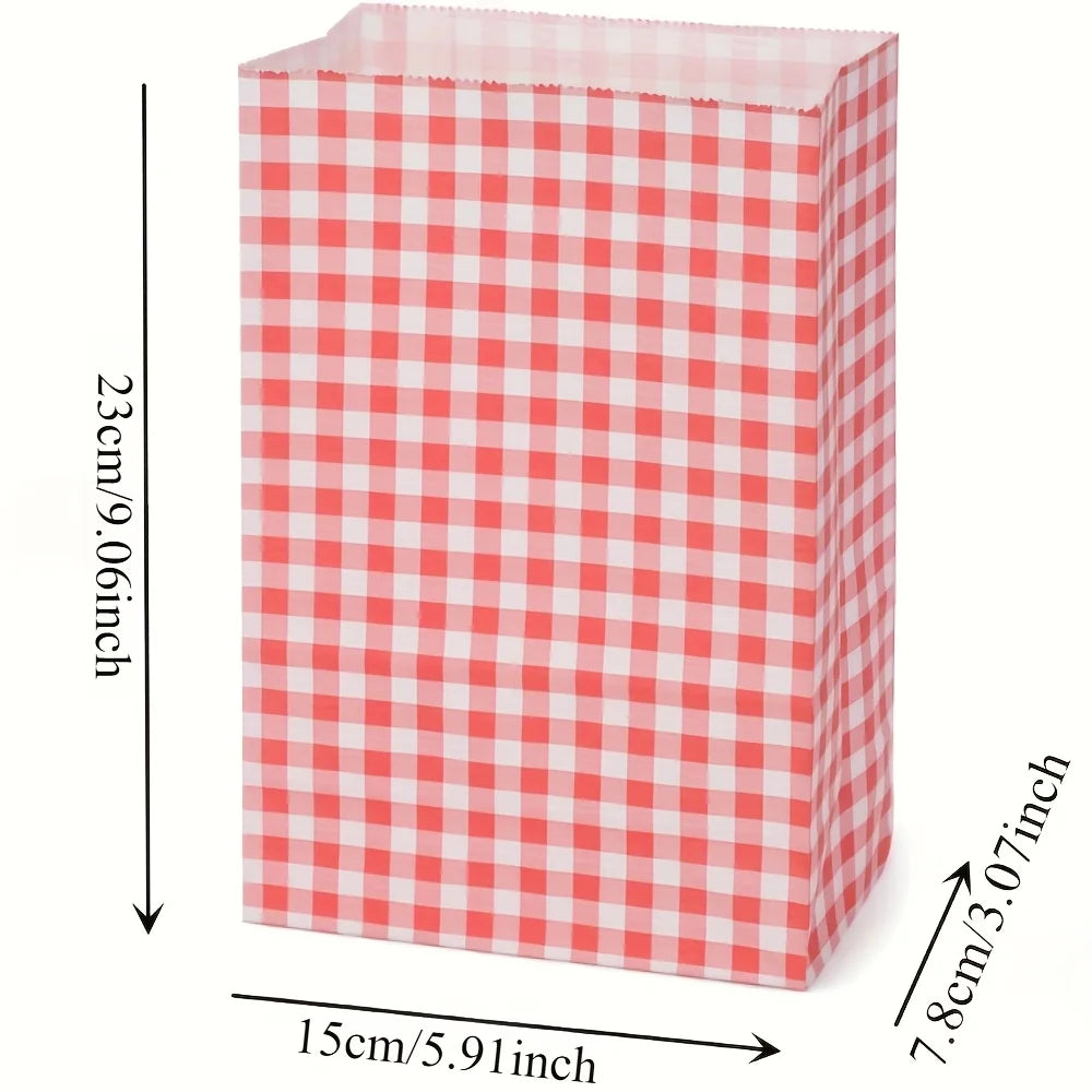 Multicolor Checkered Party Favor Paper Bags 50/100 Pack Party Favor Bags Richie's