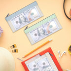 Zippered Money Pouch PVC Cash Bag for Coins, Bills & Office Zippered Money Pouch Richie's