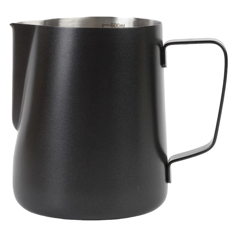 304 Stainless Steel Milk Frothing Pitcher – Latte Art Cup 350ml Milk Frothing Pitcher Richie's 600ml Black