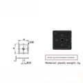 Aluminum Profile End Cap Plastic Plug EU 30x30 60x60 80x80 – 10pcs Profile End Cap Richie's 30x30 M6.8 EU