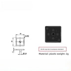 Aluminum Profile End Cap Plastic Plug EU 30x30 60x60 80x80 – 10pcs Profile End Cap Richie's 30x30 M6.8 EU
