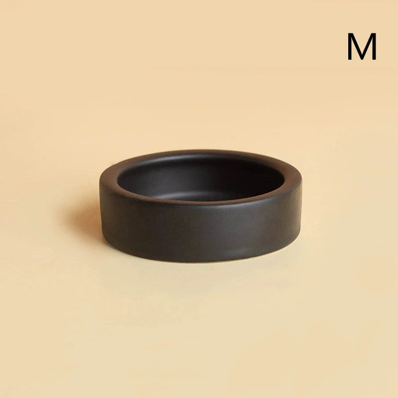 Ceramic Reptile Feeder Bowl – Anti-Escape Dish for Gecko & Crab Reptile Feeder Bowl Richie's M 7CM Black