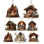 Acrylic Nativity Scene Christmas Pendant – Double Sided Ornament Christmas Ornament Richie's