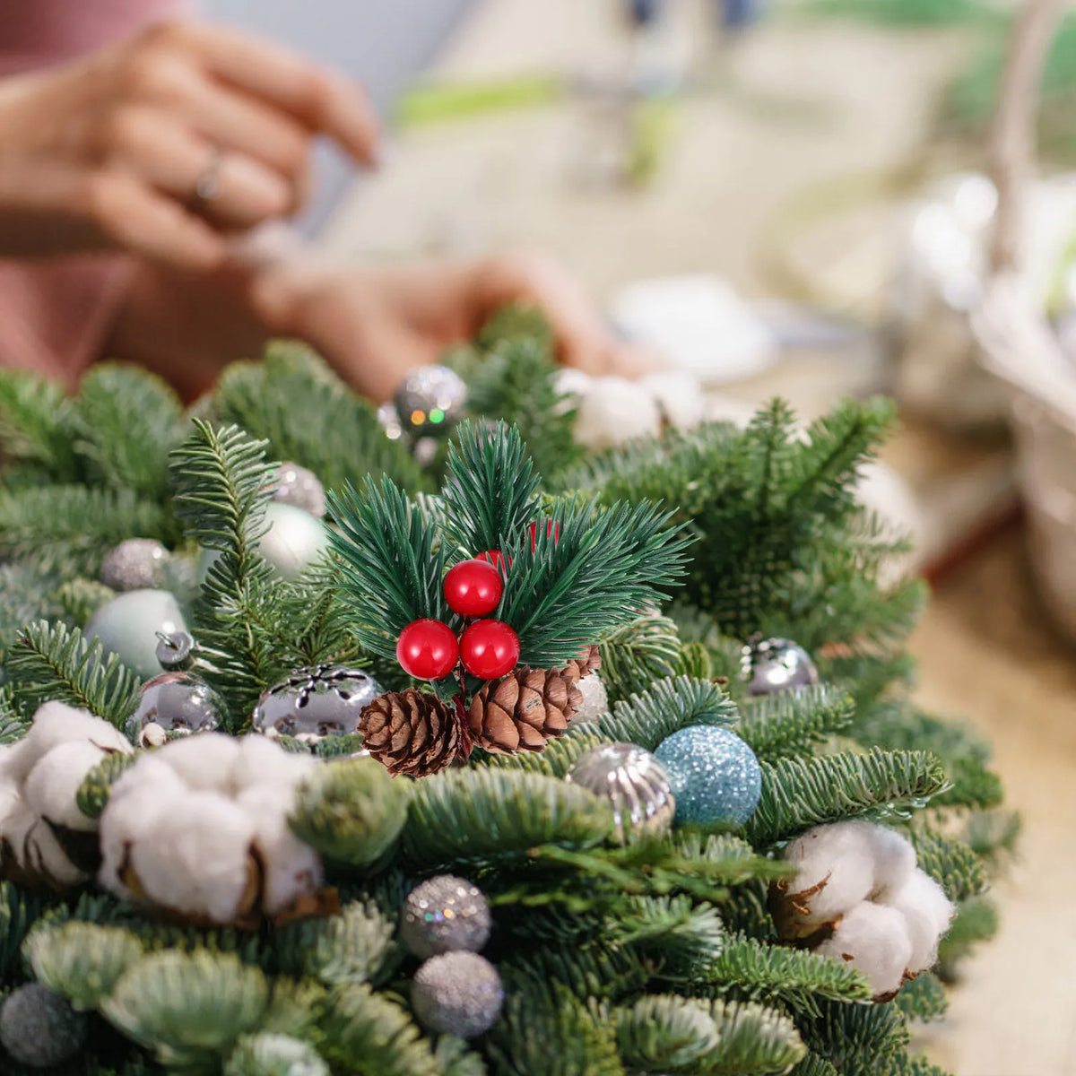 5-Pack Artificial Christmas Pine Picks – Cones, Berries & Needles Christmas Pine Picks Richie's other