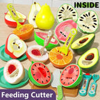 Kids DIY Fruit Simulation Feeding Toy Set – Pretend Play Kit Pretend Play Toy Set Richie's 218-16X