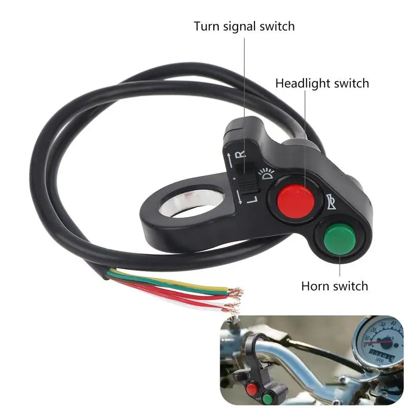 Motorcycle 7/8" Handlebar Switch – Horn, Turn Signals & Lights Handlebar Switch Richie's