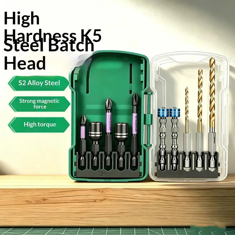 10-Piece S2 Steel Impact Bit Set – Magnetic Hex Shank Driver Kit Impact Bit Set Richie's