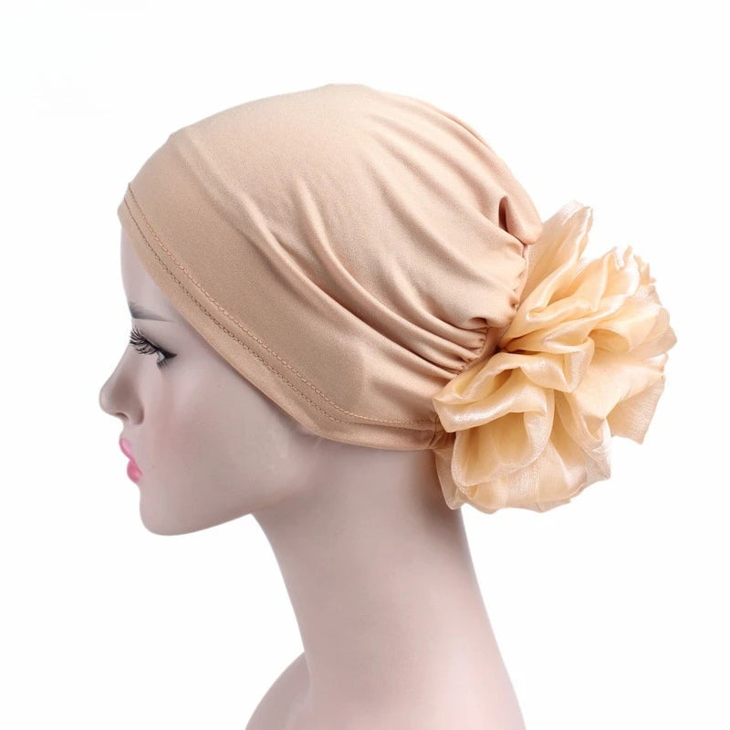 Women's Ruffle Flower Turban Hat – Headscarf & Sleep Cap Women's Turban Hat Richie's