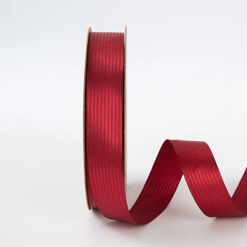 2.5cm Double-Sided Satin Ribbon – DIY Bows & Gift Wrapping Satin Craft Ribbon Richie's Dark Red L