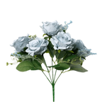 5-Head Silk Artificial Hydrangea Flowers – Lifelike Party Decor Artificial Silk Flowers Richie's Blue