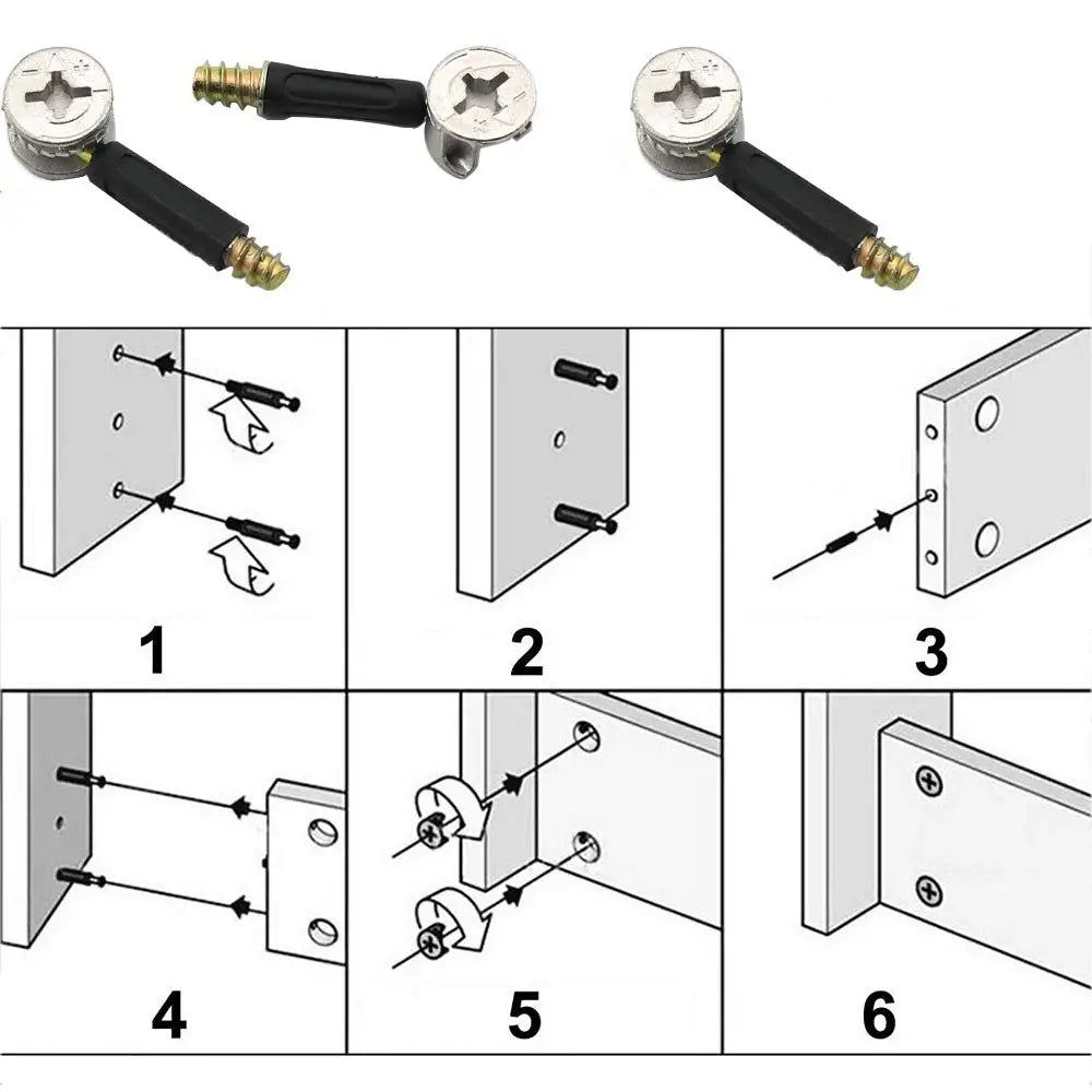 50 Sets Furniture Cam Lock Fittings with Dowels & Nuts – DIY Furniture Cam Lock Fittings Richie's