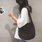 Women's Large Knit Tote Bag – Shoulder & Crossbody Handbag Women's Tote Bag Richie's Dark Brown