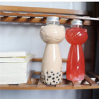Cute Cat Shaped Transparent Water Bottle 350ml & 500ml Novelty Water Bottle Richie's