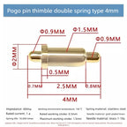DIP SMD Double Spring PCB Pogo Pin Connectors 20/50/100 Pcs PCB Pogo Pin Connector Richie's