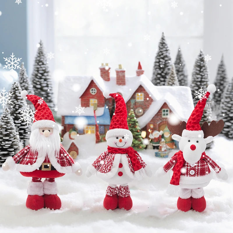 Retractable Christmas Figurines – Santa, Snowman & Reindeer Christmas Figurine Ornament Richie's