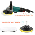 7-Pc 4" Wool Polishing Pads Kit – Hook & Loop Buffing Bonnets Car Polishing Pads Richie's