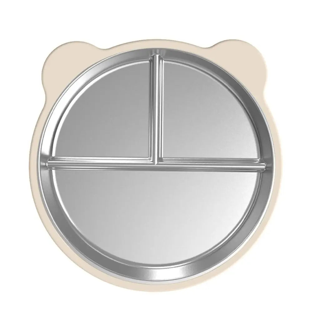 Stainless Steel Toddler Divided Plate with Silicone Suction Base Toddler Divided Plate Richie's