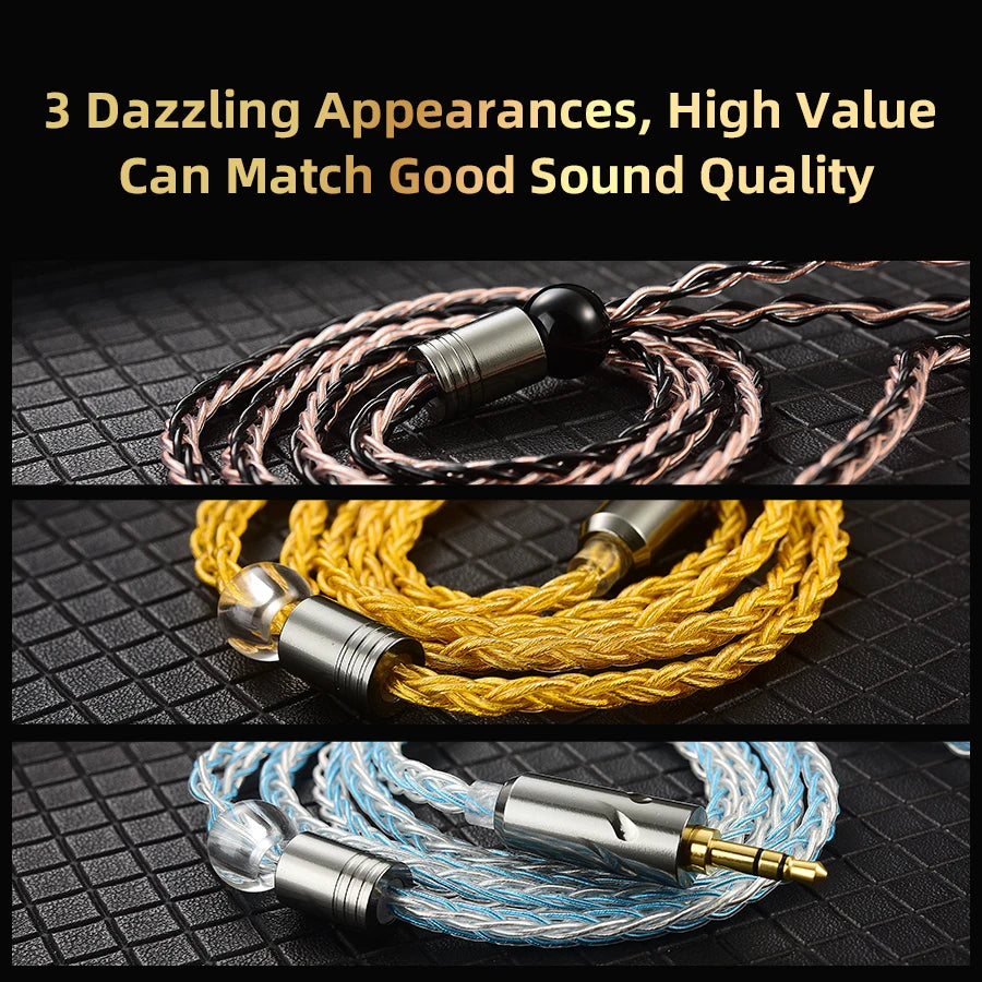 QKZ T1 Detachable Wired HiFi Earphones 3.5mm Sports Cable Wired Earphones Richie's
