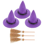 Miniature Witch Hat & Broom Set – Halloween DIY Craft Decor Halloween Craft Decor Richie's