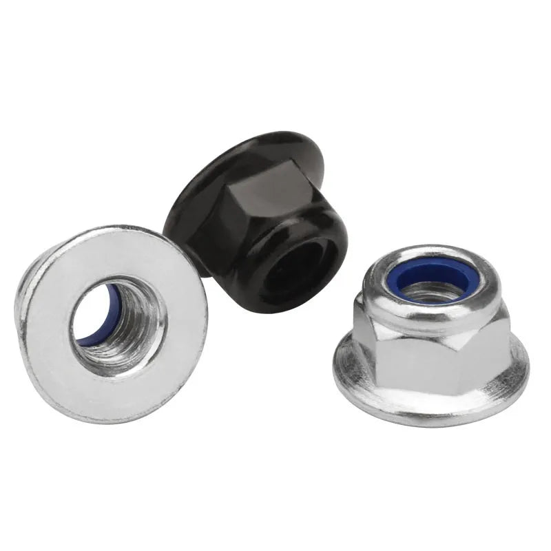 Hex Flange Nylon Insert Lock Nuts M3–M12 | Stainless & Carbon Nylon Lock Nuts Richie's