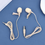 Beige Lavalier Lapel Clip Mic 80–20kHz Omnidirectional + 2 Covers Lavalier Microphone Richie's