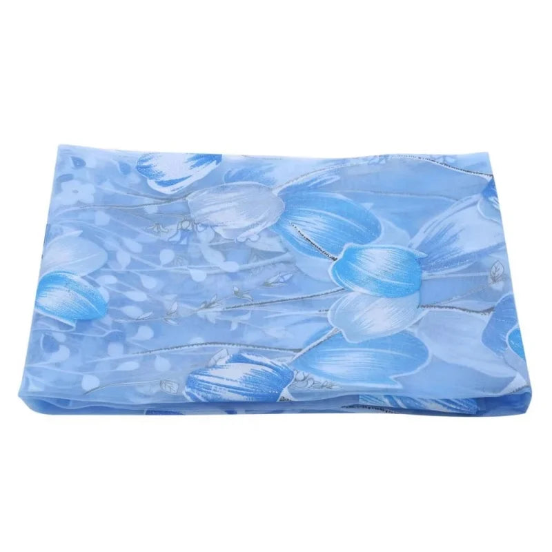 Modern Tulip Sheer Window Curtain Panel 200x100cm Polyester Sheer Window Curtain Richie's Blue 100 X 200 cm